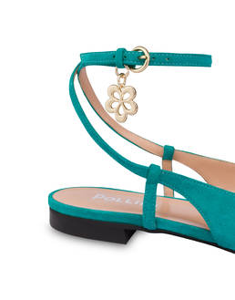 Ballerine in camoscio con charm fiore Corinto Photo 4