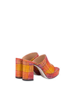 Seventies weave print heel mules Photo 3