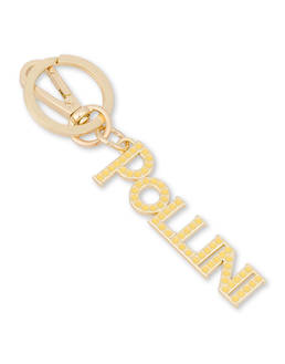 Lettering Logo charm keyring with rhinestones Photo 3