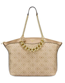 Tote bag in rafia Chain Reaction Photo 1