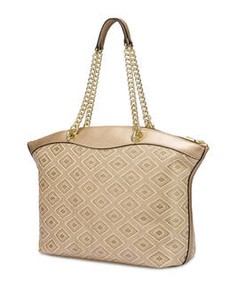 Tote bag in rafia Chain Reaction Photo 3