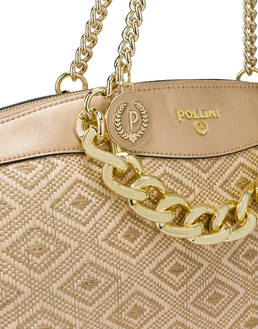 Tote bag in rafia Chain Reaction Photo 5