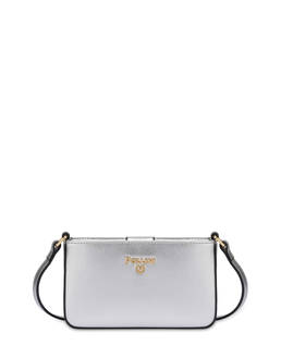 Piccola pouch a tracolla laminata con logo Photo 1