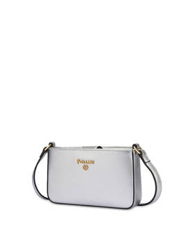 Piccola pouch a tracolla laminata con logo Photo 2