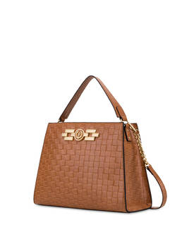Borsa a mano con stampa intreccio Take your time Photo 2