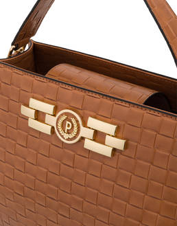 Borsa a mano con stampa intreccio Take your time Photo 5