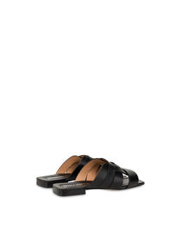 Cage cowhide flat slippers Photo 3