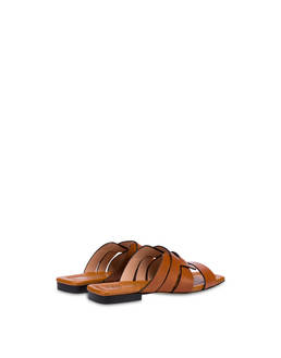 Cage cowhide flat slippers Photo 3