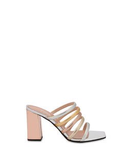 Golden Rainbow metallic heel mules Photo 1