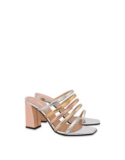 Golden Rainbow metallic heel mules Photo 2