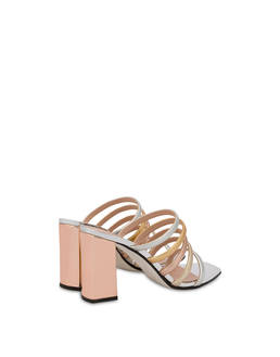 Golden Rainbow metallic heel mules Photo 3