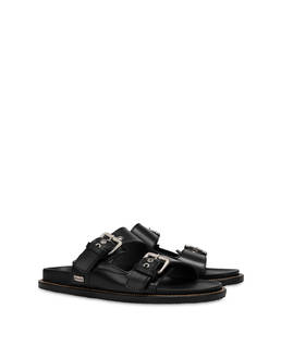 Natural Feeling cowhide slippers with straps Photo 2