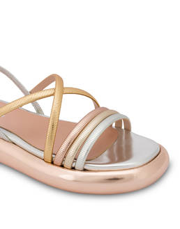 Golden Rainbow metallic flatform sandals Photo 4