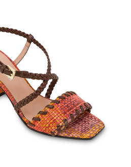 Italian Savoir Faire sandals with weave print Photo 4