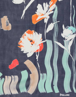 Stola in chiffon con fiori pittorici Photo 3