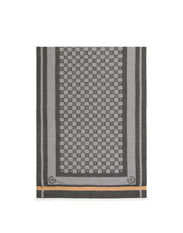 Sciarpa in tessuto jacquard Pollini Logo Check Photo 1