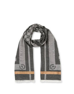 Sciarpa in tessuto jacquard Pollini Logo Check Photo 2