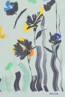 Stola in chiffon con fiori pittorici Photo 3