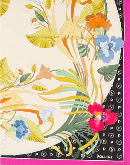 Silk scarf with floral print Photo 3
