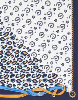 Silk scarf with animal print Photo 3