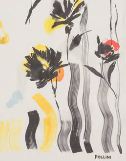 Stola in chiffon con fiori pittorici Photo 3