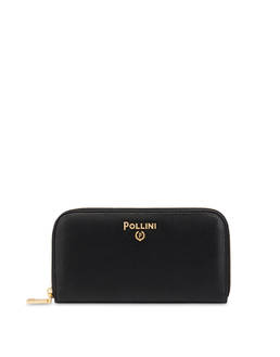 Zip wallet with hand-grained leather effect Photo 1