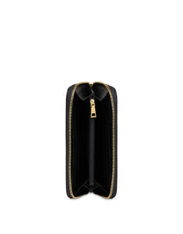Zip wallet with hand-grained leather effect Photo 3
