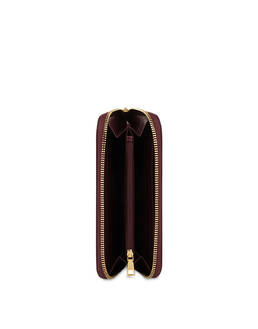 Zip wallet with hand-grained leather effect Photo 3