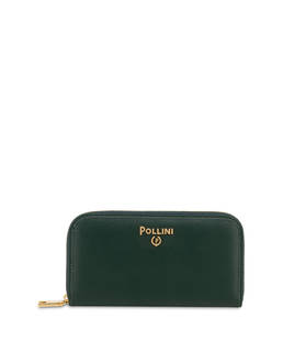 Zip wallet with hand-grained leather effect Photo 1