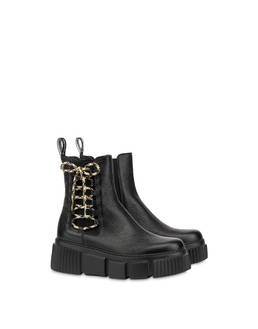 Wet Look chelsea boot in calfskin with multicolor laces Photo 2