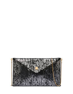 Pochette Mail in vitello stampa pitone laminato Photo 1
