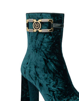 Check The Line velvet ankle boots Photo 4