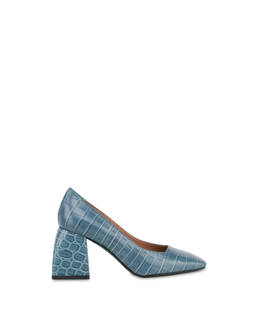 Autumn Beat crocodile print calfskin pumps Photo 1