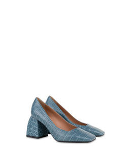 Autumn Beat crocodile print calfskin pumps Photo 2