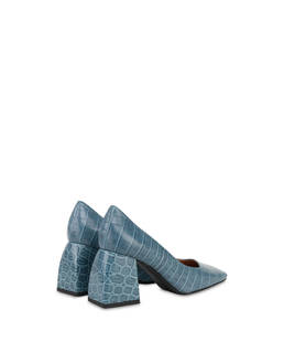 Autumn Beat crocodile print calfskin pumps Photo 3