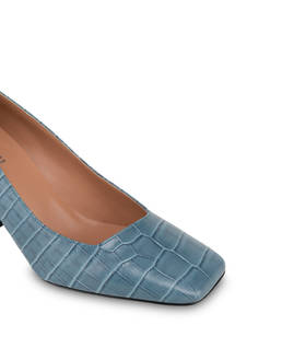 Autumn Beat crocodile print calfskin pumps Photo 4
