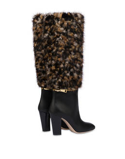 Aira calfskin and mink boots Photo 3