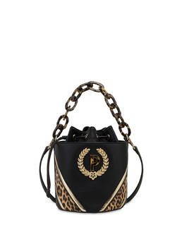 Borsa a secchiello con dettagli Leopard Woman In Gold Photo 1