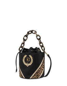 Borsa a secchiello con dettagli Leopard Woman In Gold Photo 2