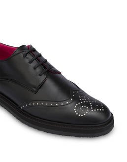 Mannish calfskin derbies with rhinestones Photo 4