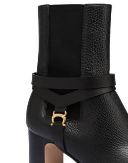 Saddle calf leather ankle boots Photo 4