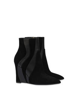 Stiefeletten mit Keilabsatz aus Spaltleder und Wave-Kalbsleder Photo 2