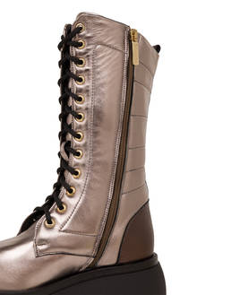 Combat boot in nappa laminata Softie Photo 4