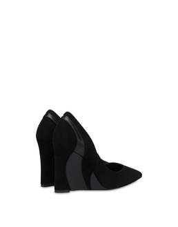 Pumps mit Keilabsatz aus Wildleder und Wave-Nappa Photo 3