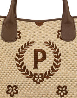 Tote bag in paglia Macro Heritage Big Photo 5