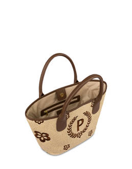 Macro Heritage Medium Straw Tote Bag Photo 4