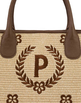 Macro Heritage Medium Straw Tote Bag Photo 5