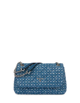 Borsa a spalla in denim con paillettes Waltzer Night Photo 1