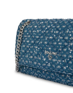 Borsa a spalla in denim con paillettes Waltzer Night Photo 5