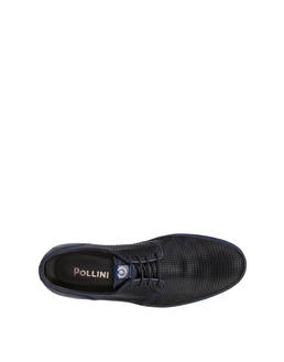 Foxing perforated print leather derby Photo 3